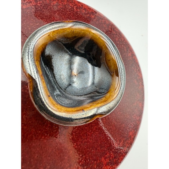 Studio Art Pottery Stoneware Hand Thrown Lidded Pot-5.5in x 4 in-VTG-Rustic - Picture 16 of 16